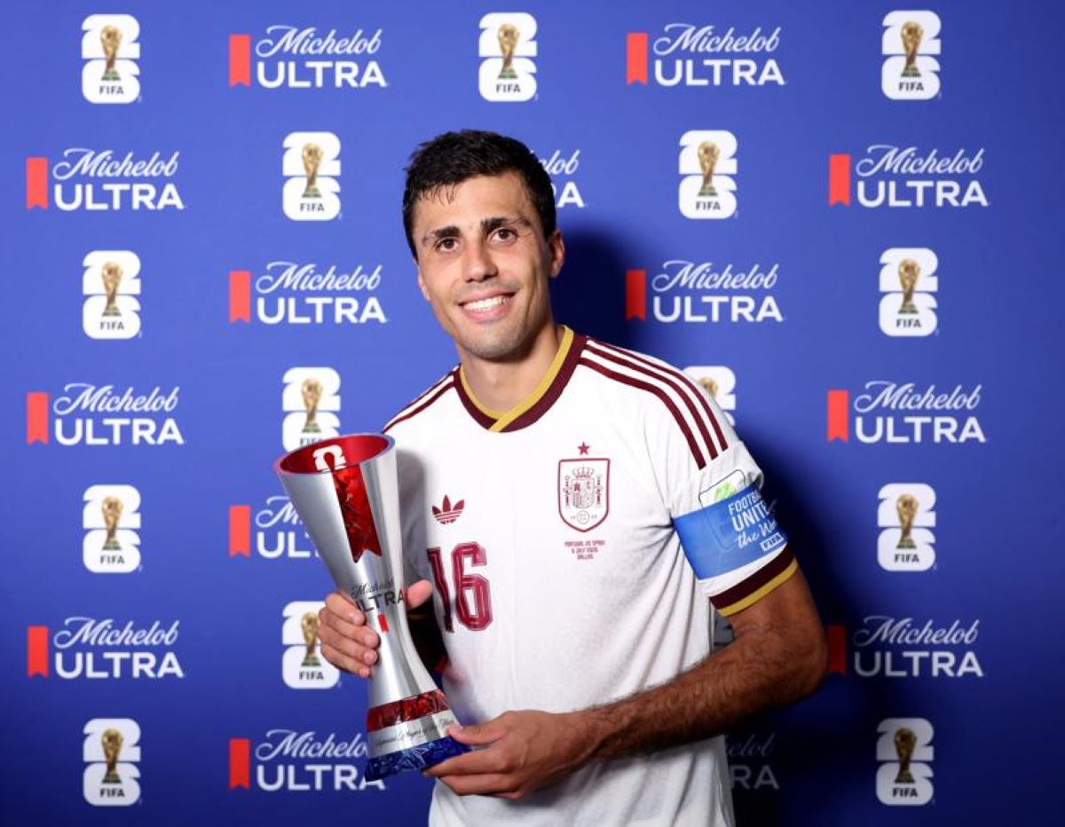 Pemain Timnas Spanyol Rodri saat pertandingan