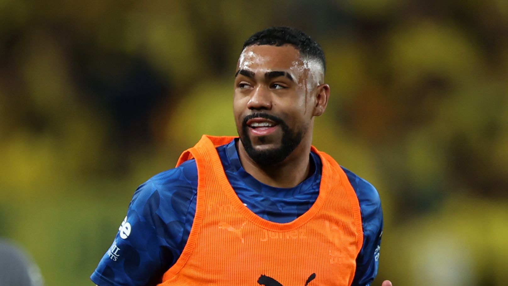 Malcom merayakan gol untuk Al Hilal dalam laga melawan Al Faisaly