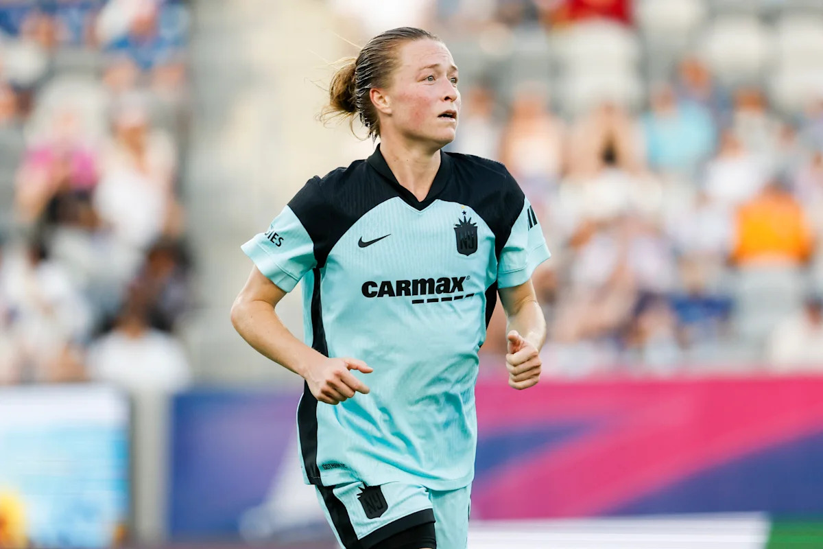Emily Sonnett saat membela Gotham FC di pertandingan NWSL