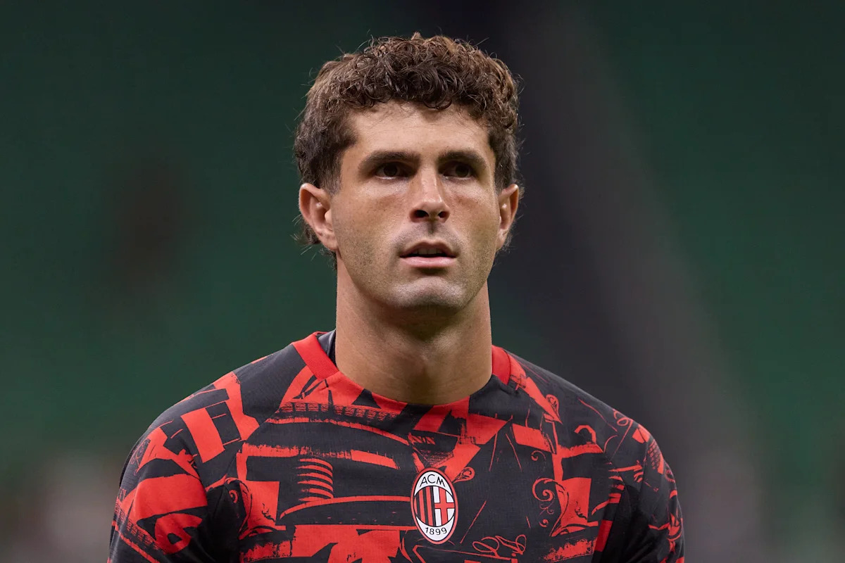 Christian Pulisic dalam sesi latihan AC Milan