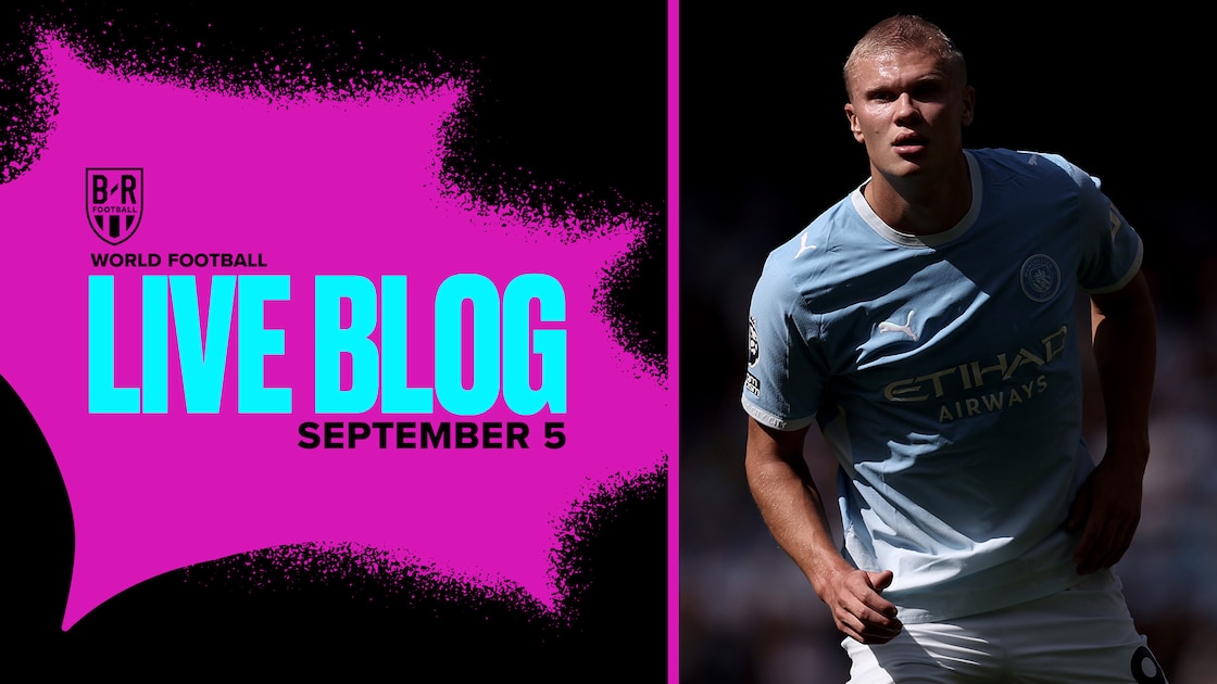 Erling Haaland merayakan gol ke-300 untuk klub bersama Manchester City