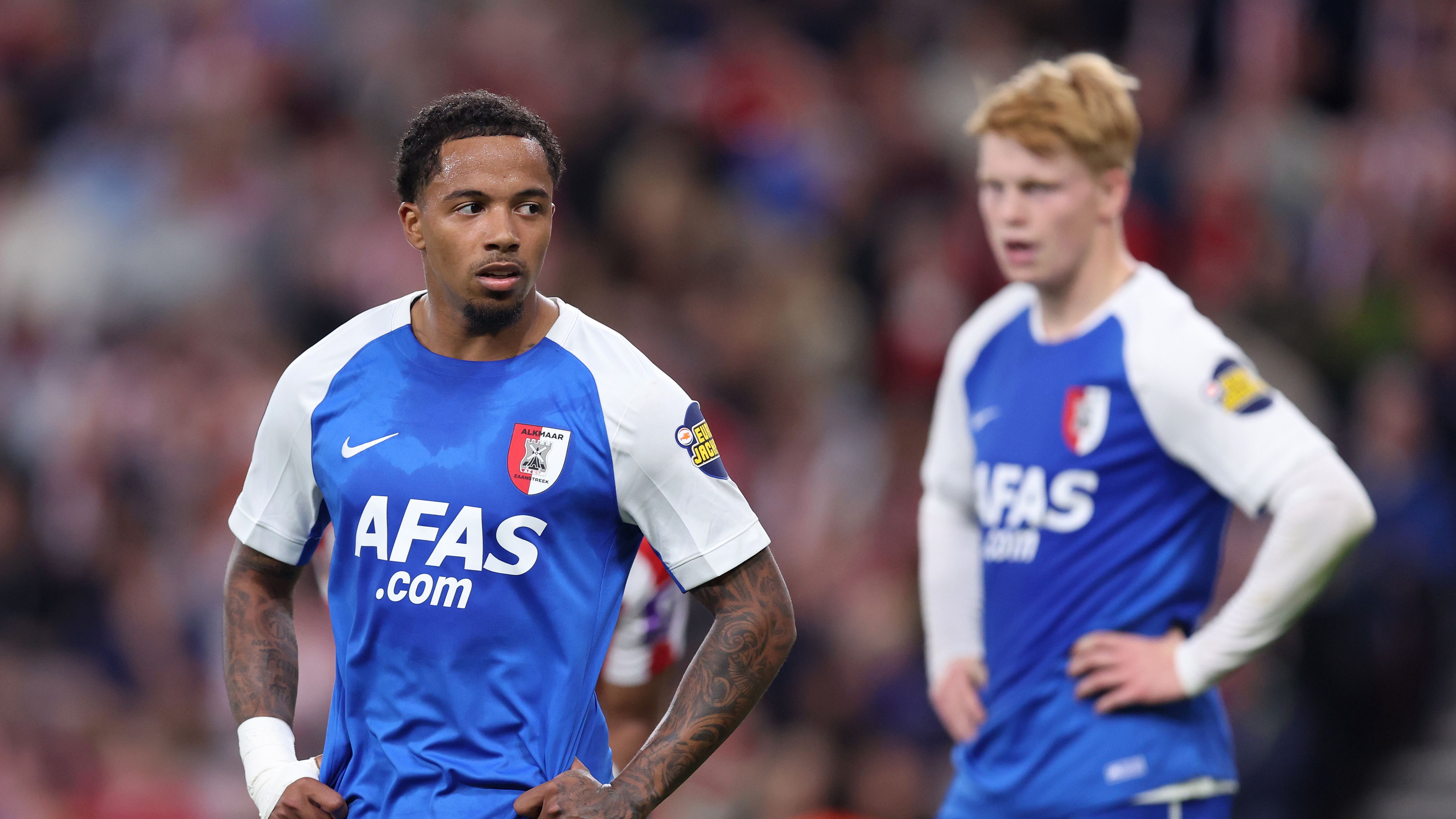 Pemain Sunderland merayakan gol penalti Enzo Le Fée ke gawang AZ Alkmaar di Stadium of Light