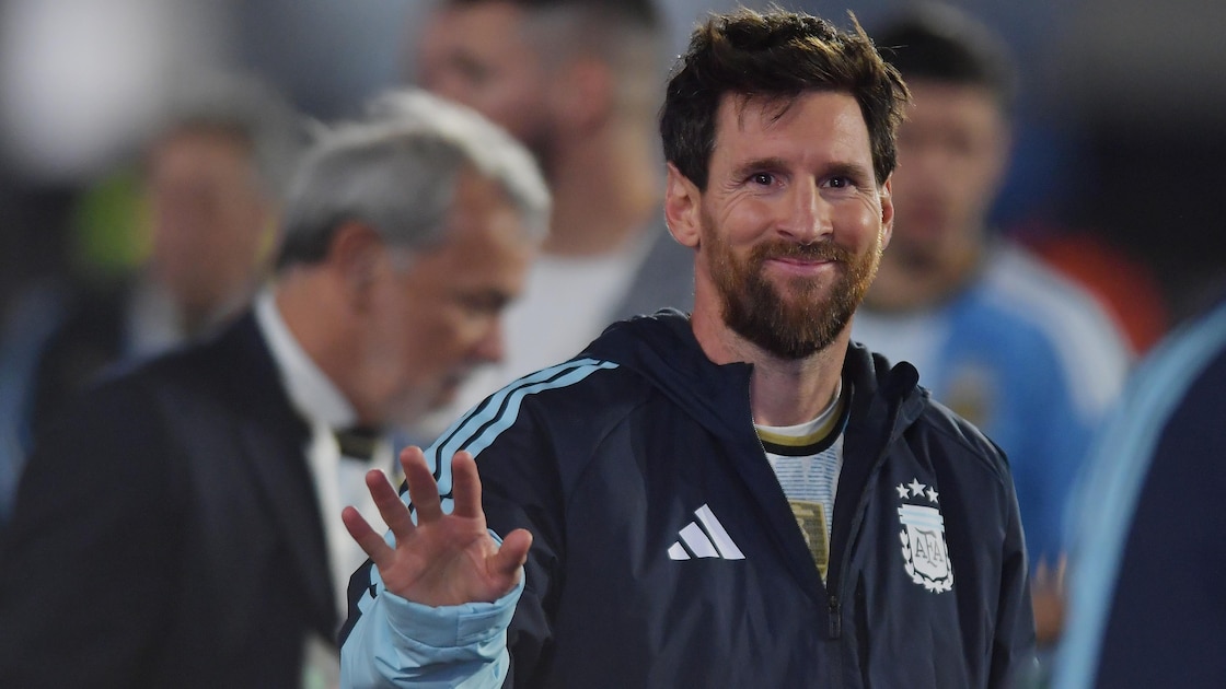 Lionel Messi saat membela timnas Argentina